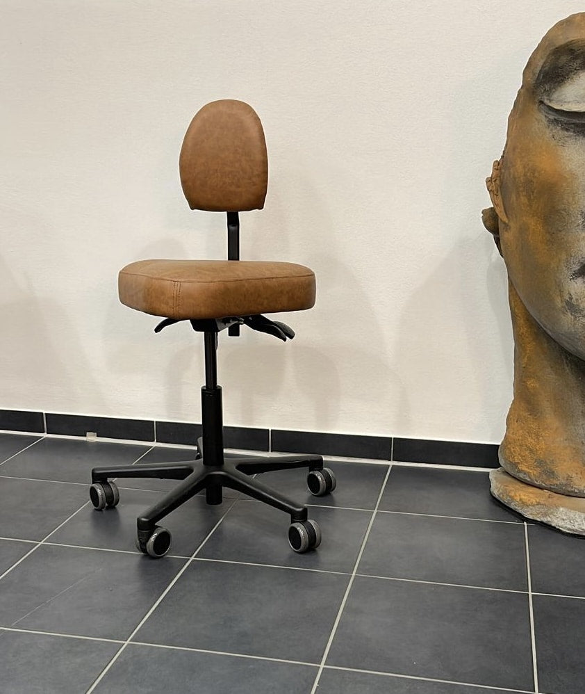 TIBI T5 Arbeits Hocker mit Rückenlehne