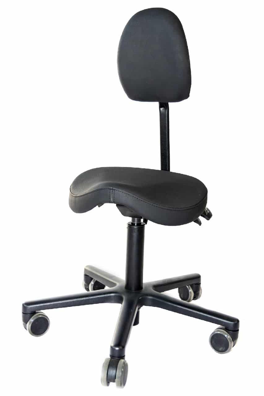 Gentleman Arbeits Hocker mit Rückenlehne